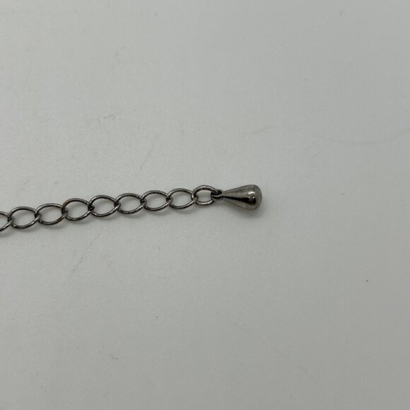 Vintage-Inspired Black Beaded Necklace With Aurora Borealis Rhinestone Pendant - Picture 11 of 13